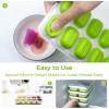 image:imageDOQAUS Ice Cube Tray with Lids  2 Pack Stackable Silicone Ice Trays for Freezer BPA amp LFGB Safe Easy Release for Kitchen RVs Cocktail Coffee Soup amp FoodGreen
