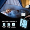 image:imageDOQAUS Room Thermometer Hygrometer Digital Indoor Thermometer with Backlight Large Screen Temperature Monitor Humidity Meter for Home Bedroom Baby Room Office Greenhouse BlackBlack