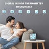 image:imageDOQAUS Room Thermometer Hygrometer Digital Indoor Thermometer with Backlight Large Screen Temperature Monitor Humidity Meter for Home Bedroom Baby Room Office Greenhouse BlackBlack