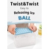 image:imageDOQAUS Ice Cube Trays with Lid and Bin Easy Twist Release 08 Inch Mini Ice Balls BPAFree FoodGrade Ice Molds for Freezer Iced Coffee Cocktails 4 PackBlue