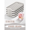 image:imageDOQAUS Ice Cube Trays with Lid and Bin Easy Twist Release 08 Inch Mini Ice Balls BPAFree FoodGrade Ice Molds for Freezer Iced Coffee Cocktails 4 PackGray