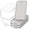 image:imageDOQAUS Ice Cube Trays with Lid and Bin Easy Twist Release 08 Inch Mini Ice Balls BPAFree FoodGrade Ice Molds for Freezer Iced Coffee Cocktails 4 PackGray